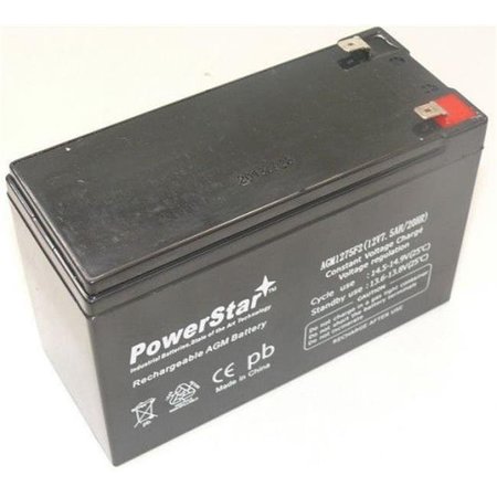 POWERSTAR PowerStar AGM1275F2-16 12V 7.5Ah Sla Battery Djw12-7.2 T2; Djw 12-7.2 Replaces 12V 7Ah Or 12V 8Ah AGM1275F2-16
